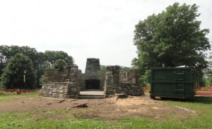 The replacement roof on Lees Shelter in Newton Lake Park is a part of larger improvements throughout the county parks system. Credit: Matt Skoufalos.