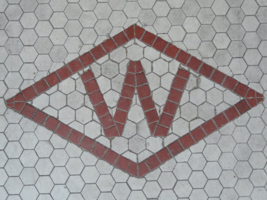 Thomas said the idea for the market's name came when their architect saw the old Woolworth's logo on the tile. Credit: Matt Skoufalos.