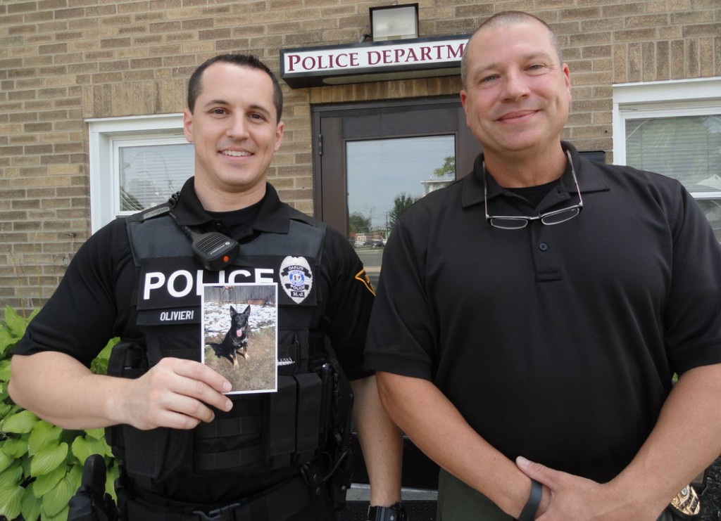 Ptl Matt Olivieri (left) and Chief Mark Moore. Credit: Matt Skoufalos.