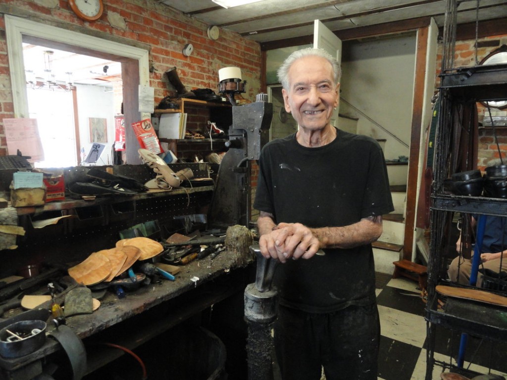 On Sept. 1, James Spinelli will shut the doors on Quaker Shoe Repair, the business he's operated for 74 years. Credit: Matt Skoufalos.