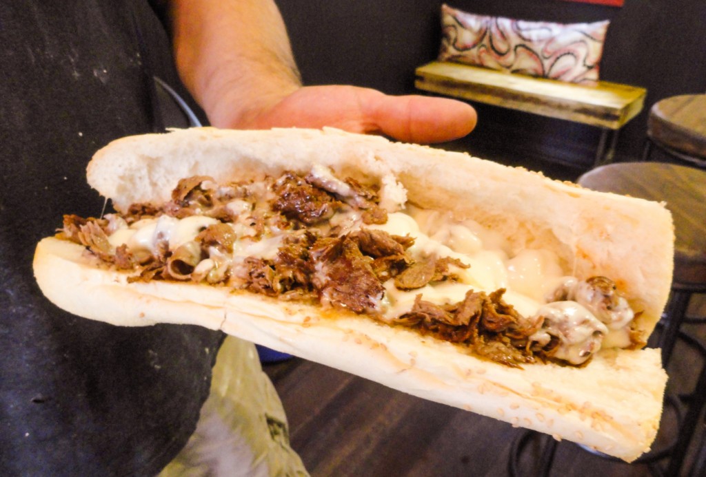 The cheesesteak at Angelo's is made with three ingredients, Danny DiGiampietro said, but their freshness is the key. Credit: Matt Skoufalos.