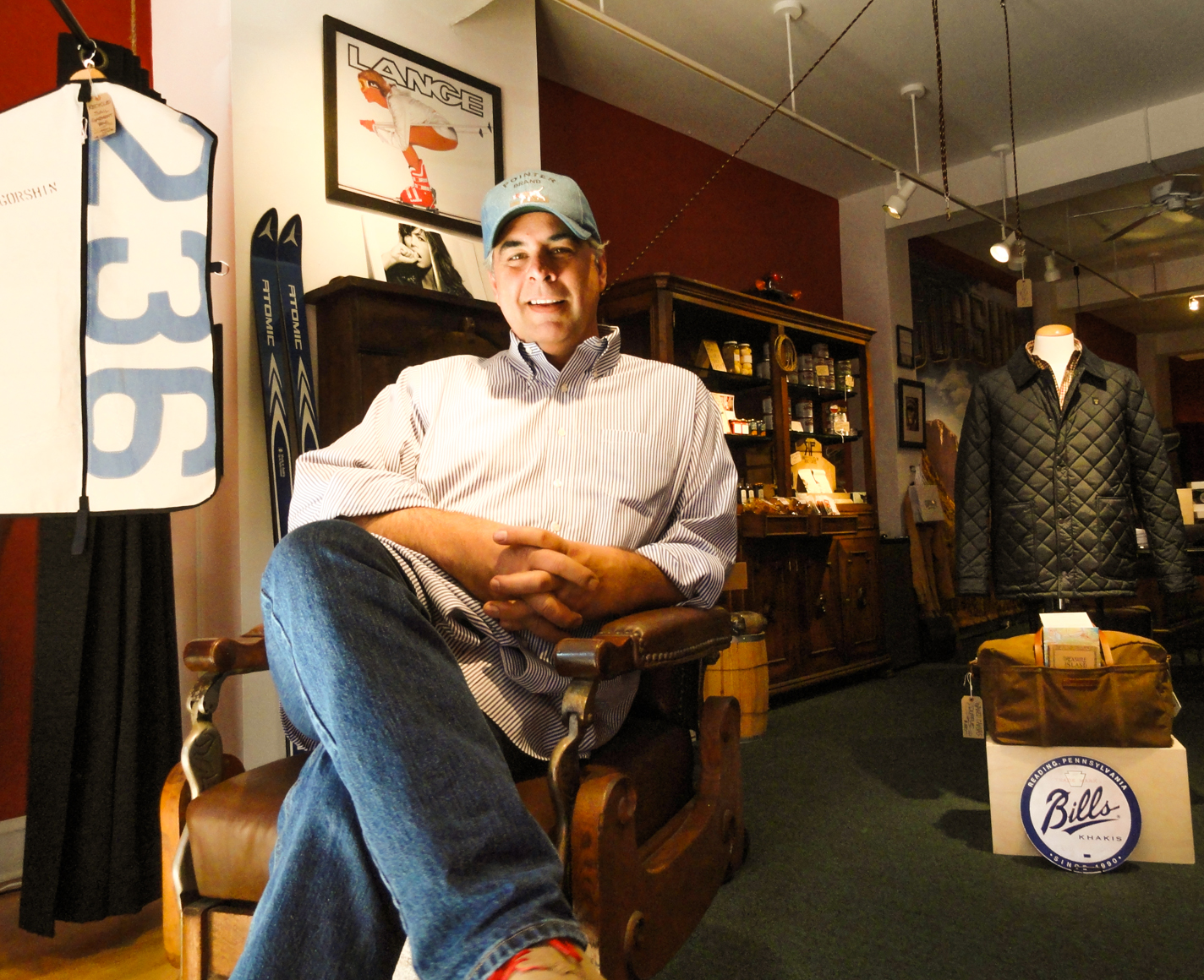 Mitch Gorshin's trading post offers a theatrical experience for shoppers. Credit: Matt Skoufalos.