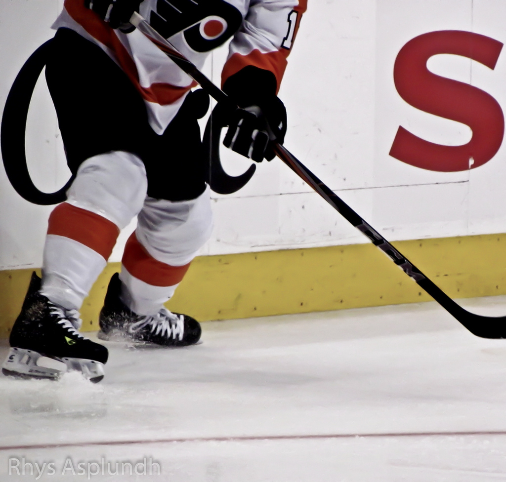 Philadelphia Flyers - skates. Credit: Rhys A. https://goo.gl/WHxcvM.