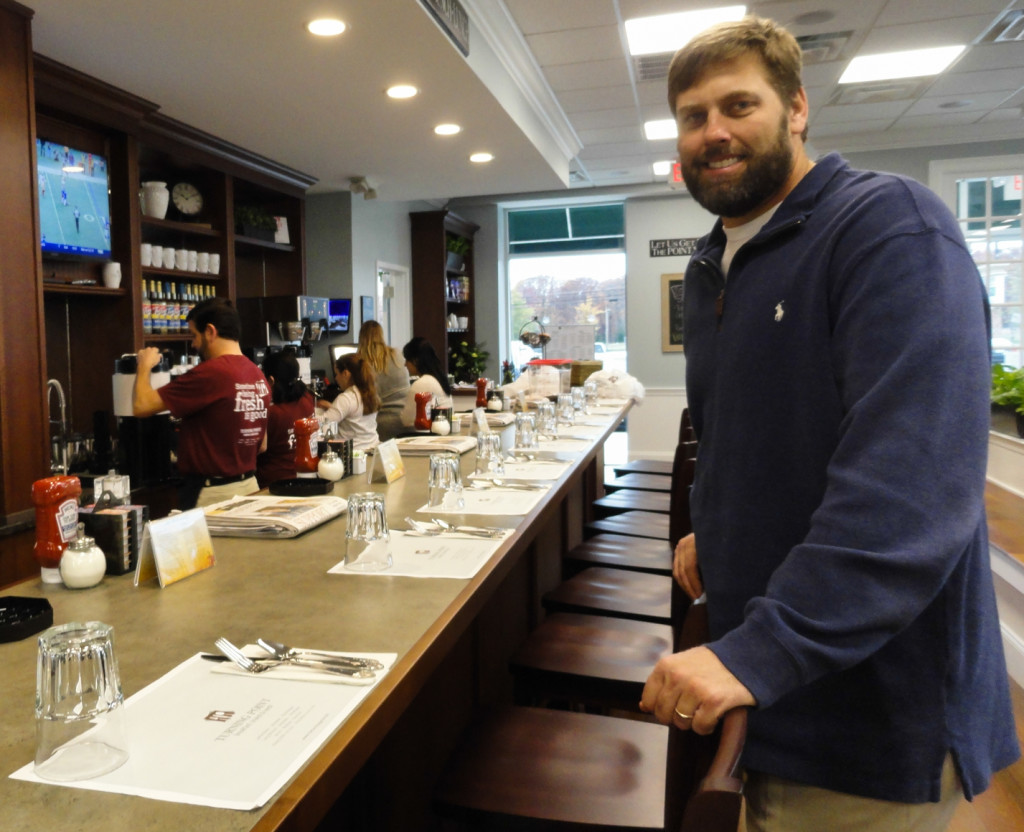 Ruoff at the counter of the Cherry Hill Turning Point. Credit: Matt Skoufalos.