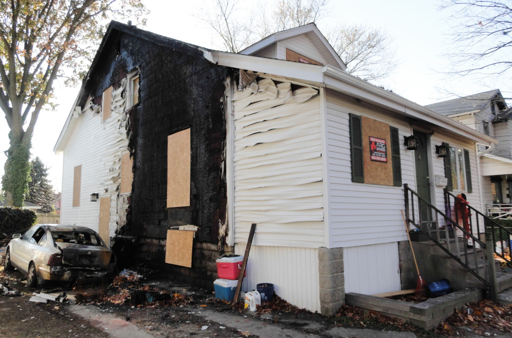 The aftermath of a Collingswood house fire. Credit: Matt Skoufalos.