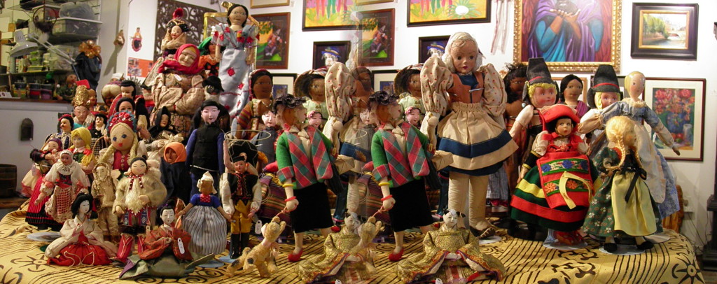 A collection of vintage dolls from Galerie Marie.