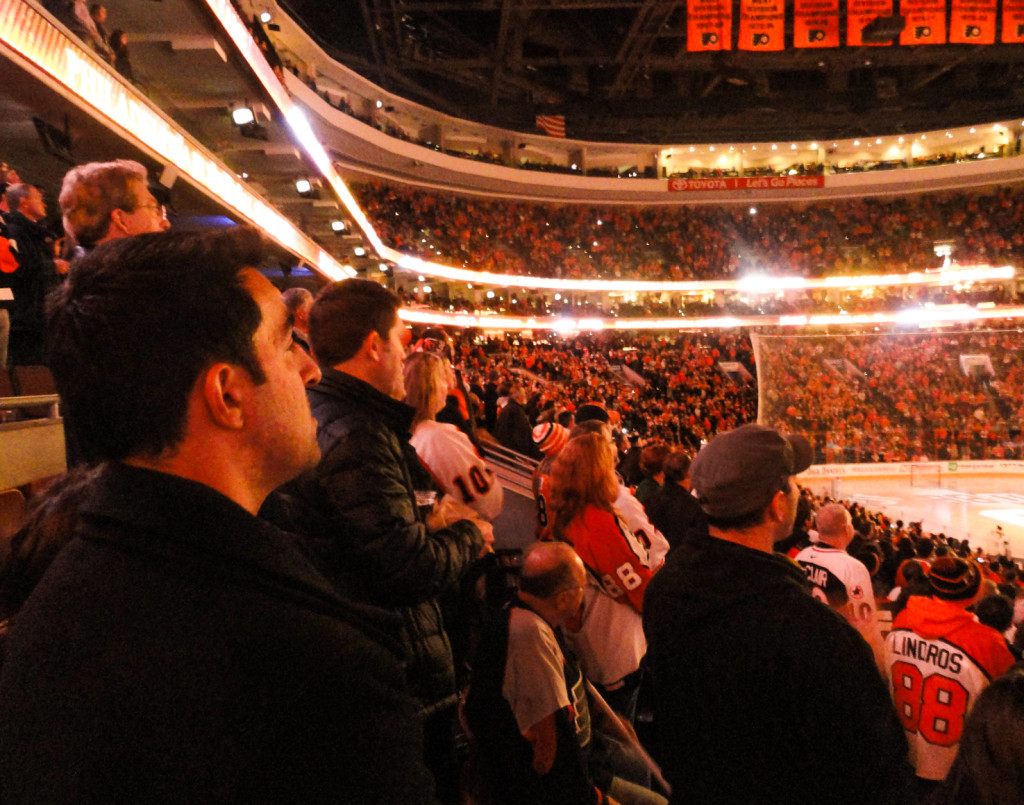 Flyers fans haven't had much to cheer for so far this season. Credit: Matt Skoufalos.