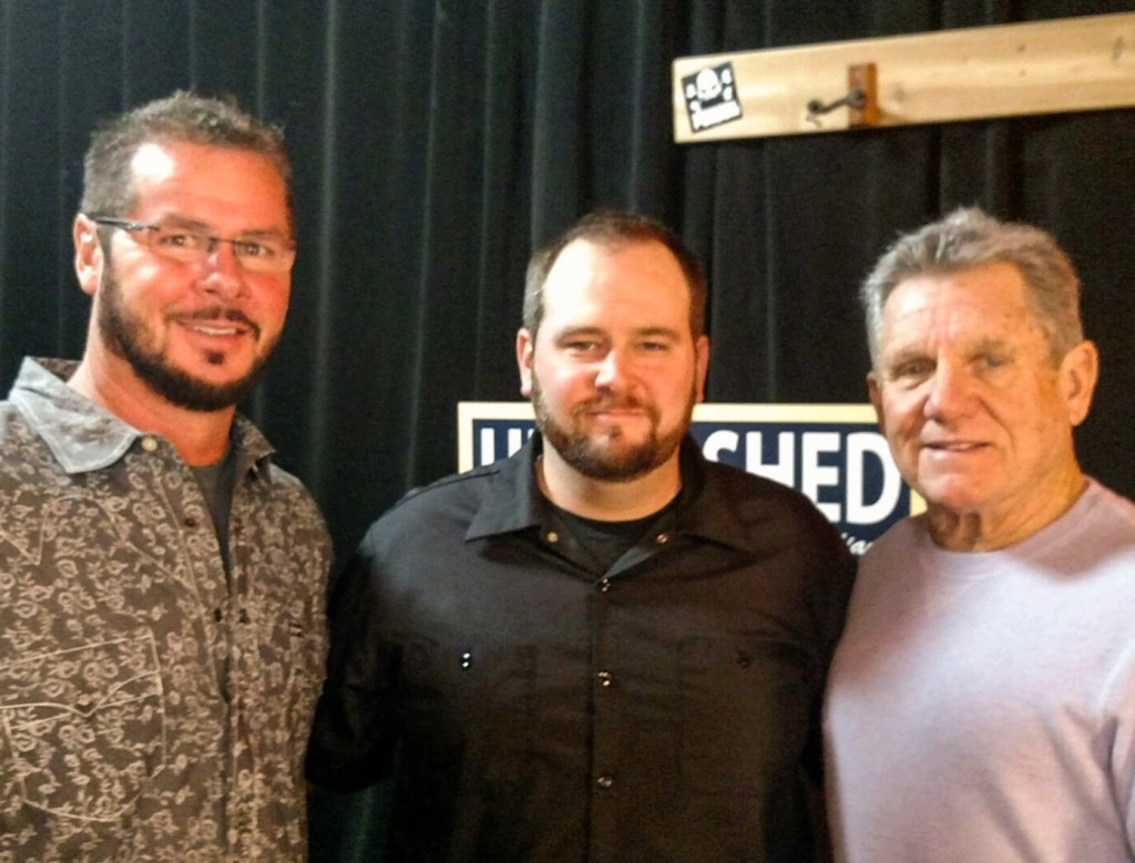 Williams with Unleasahed producer Marcus Darpino and Larry Bowa. Credit: Wildfire Group.