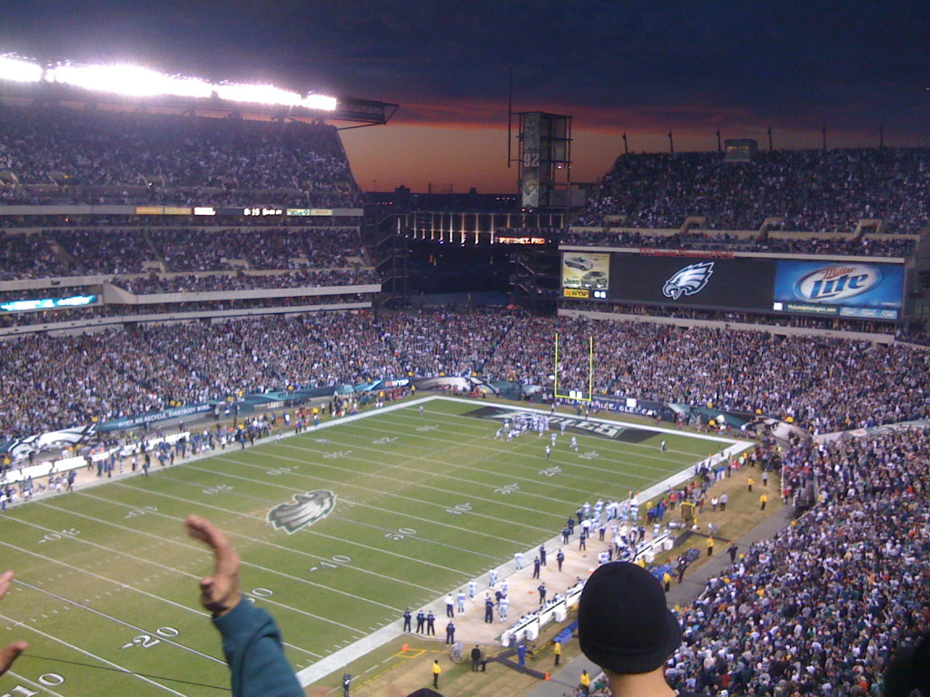 Eagles-Cowboys at the Linc. Credit: John Riviello: https://goo.gl/MjLmQY.