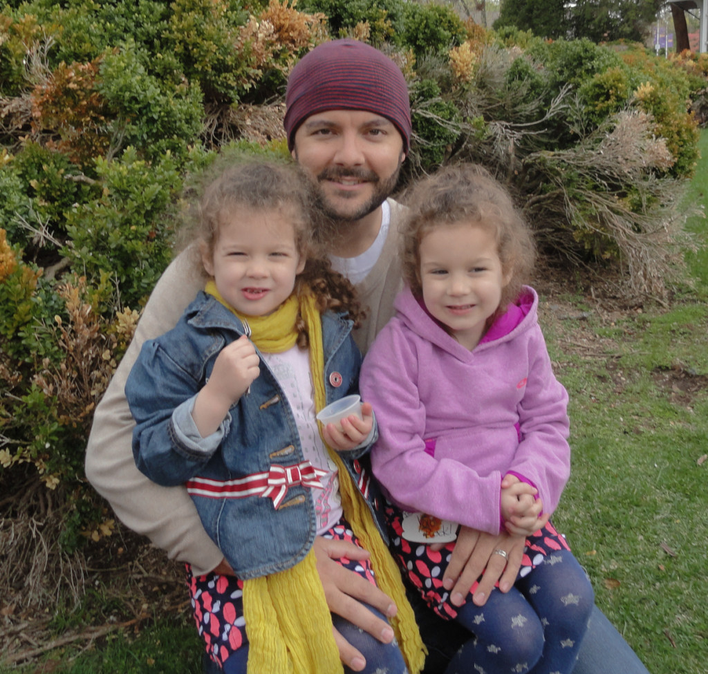 Sean, Scarlet, and Isabella Perry. Credit: Jet Skoufalos.