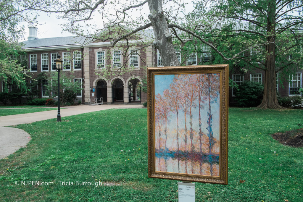 Pop-up art exhibition feat. Monet's "Poplars on the Bank of the Epte River" at HMHS. Credit: Tricia Burrough. 