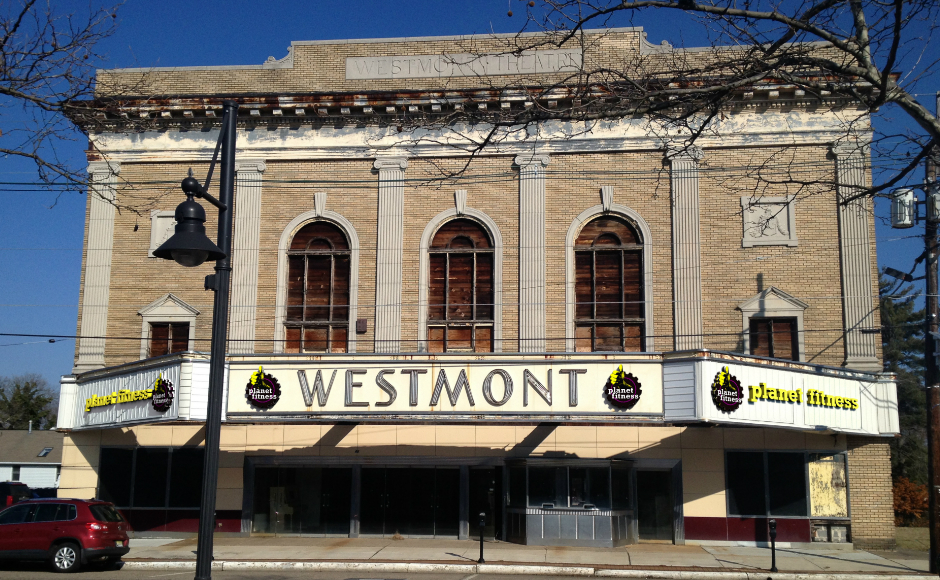 Westmont Theatre with Planet Fitness logo. Credit: Lazgor, LLC.