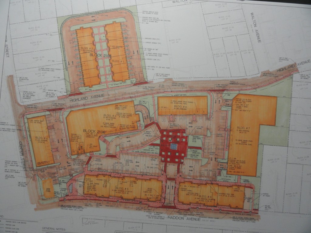 Original Haddon Town Center plan. Credit: Matt Skoufalos.