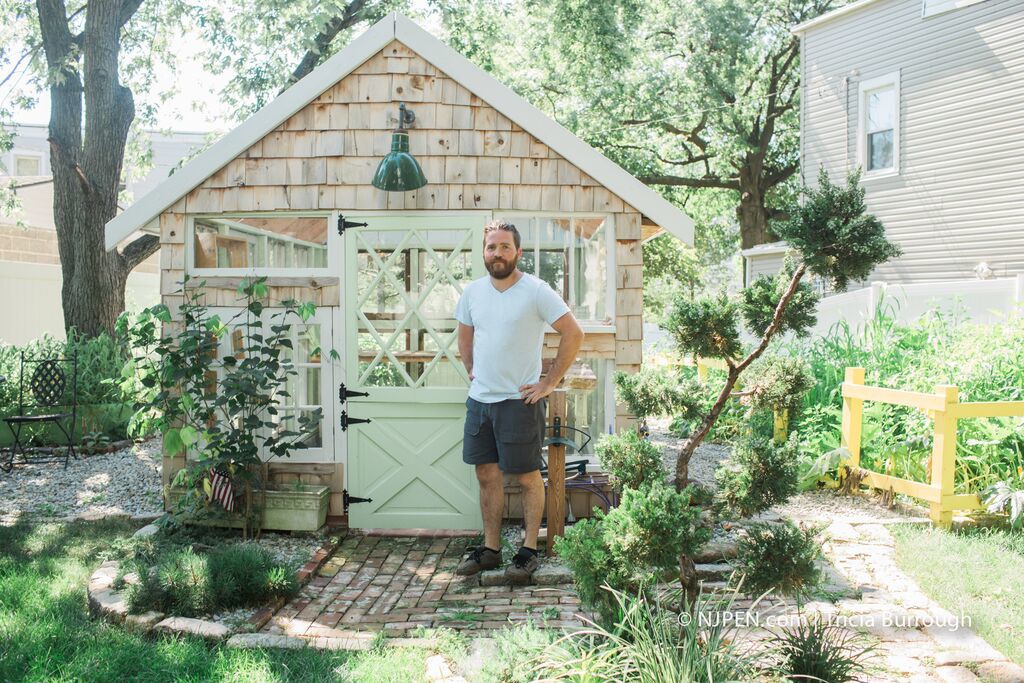 Faulseit and his model greenhouse. Credit: Tricia Burrough.