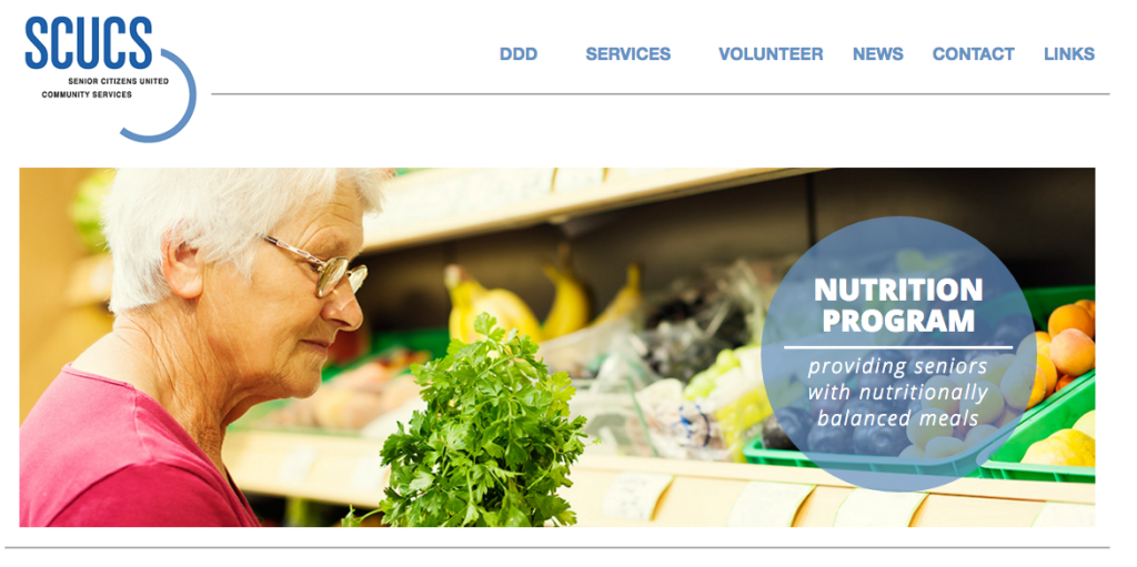 Senior Citizens United Community Services website. Credit: SCUCS.