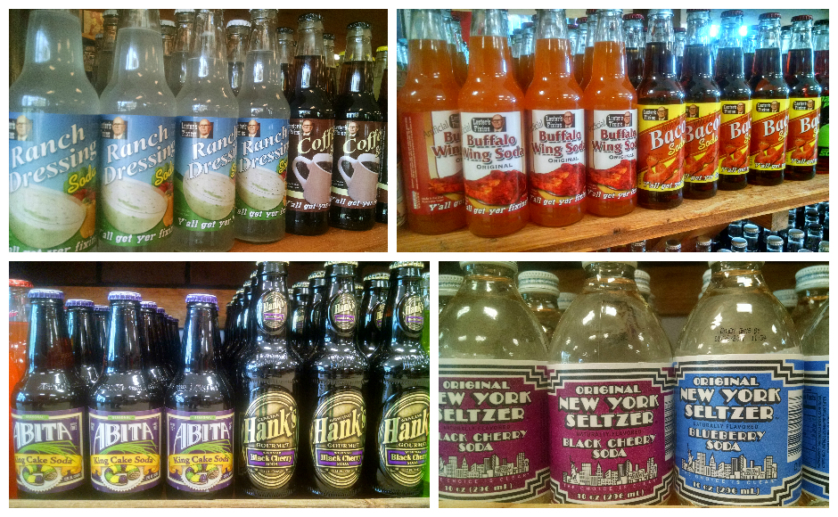 A variety of the unusual flavors of soda available at Rocket Fizz. Credit: Matt Skoufalos.