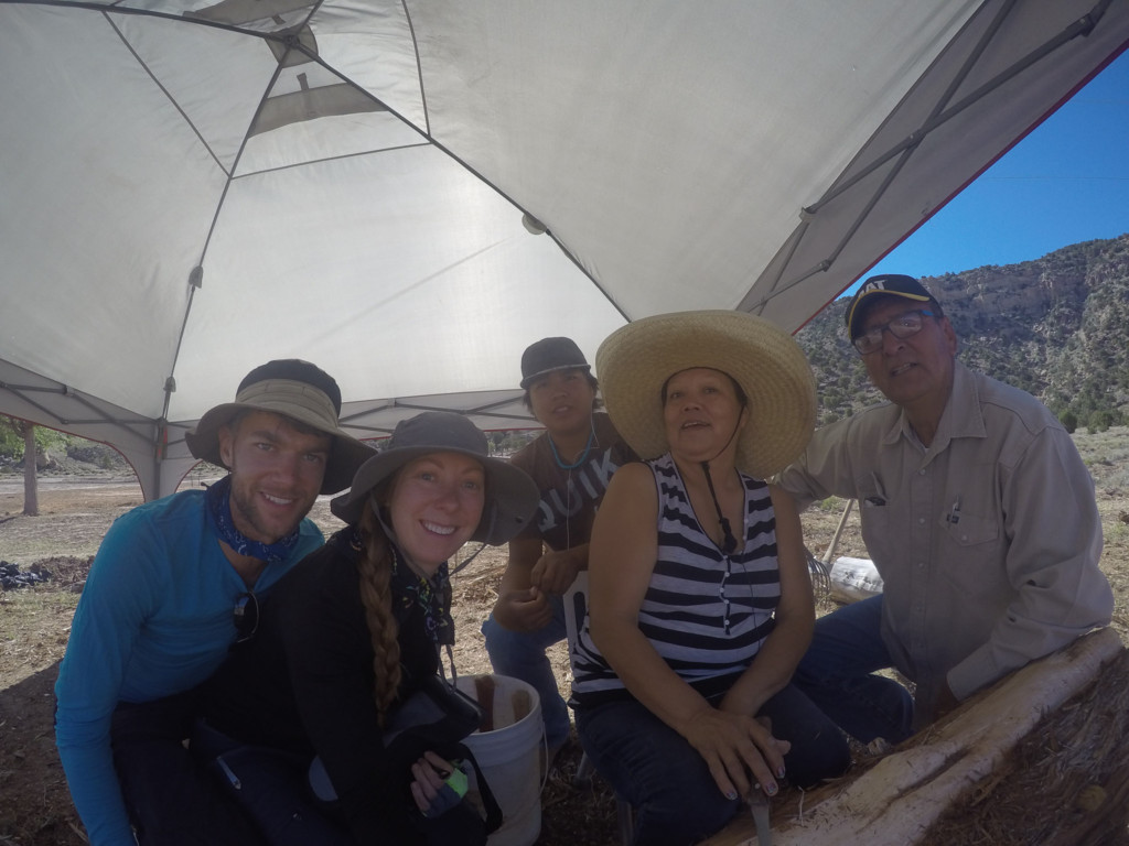 The Navajo family that took in Andros and Campbell in Arizona. Credit: Chris Campbell.