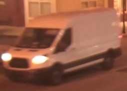 A photograph of the van driven by a man police say is wanted in a sexual assault in Camden City. Credit: CCPD.