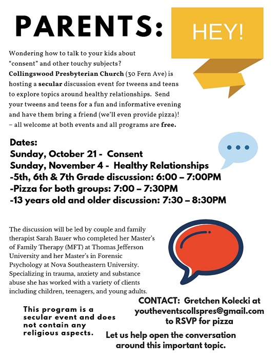 Consent and Healthy Relationship Discussions for Teens and Tweens