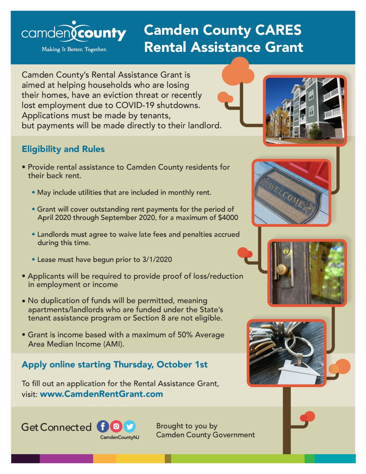 Camden County Launches 4M Rental Assistance Program with CARES Act Funds
