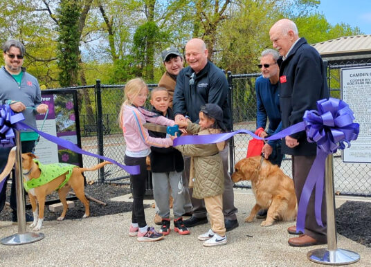 Camden County Cuts Ribbon on Upgraded Cooper River Dog Park
